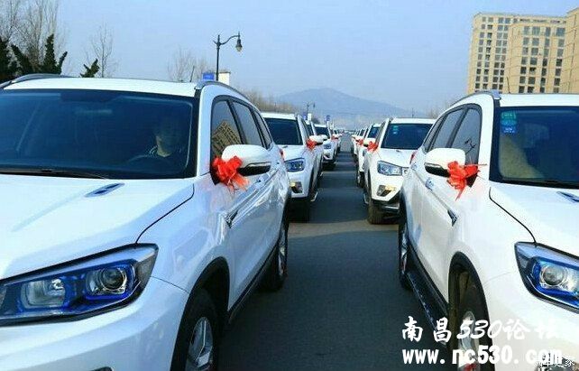 你能想象用小白组成的婚车队么？