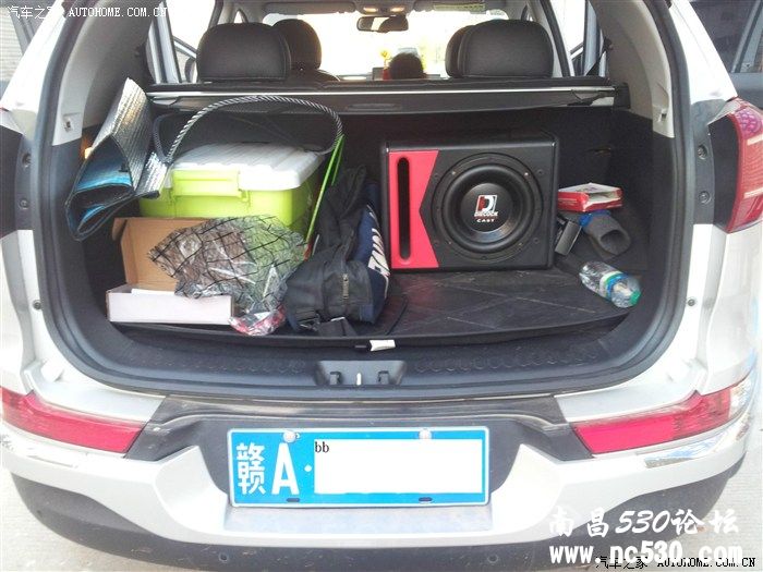 江西南昌起亚智跑改装DK汽车10寸低音炮4路功放超级震撼