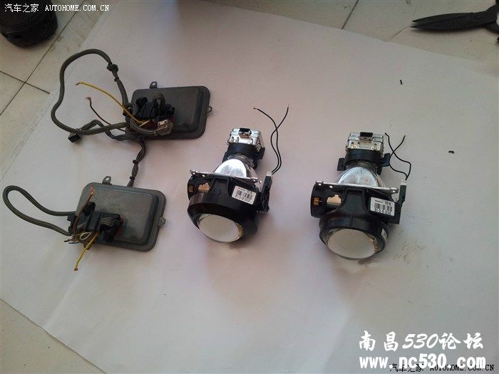 南昌标志408大灯改装进口法雷奥双光透镜飞利浦疝气灯安定器